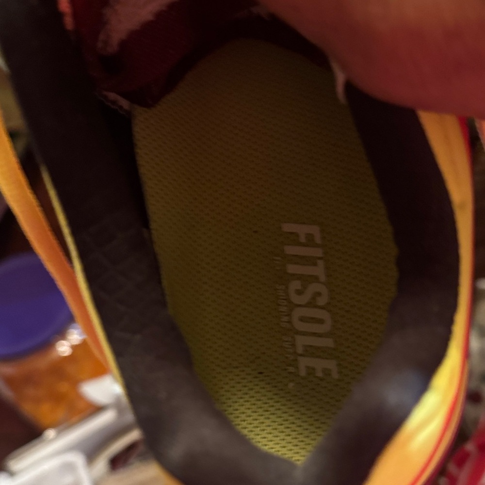 Nike Women's Sneakers Red Yellow White - Picture 6 of 7